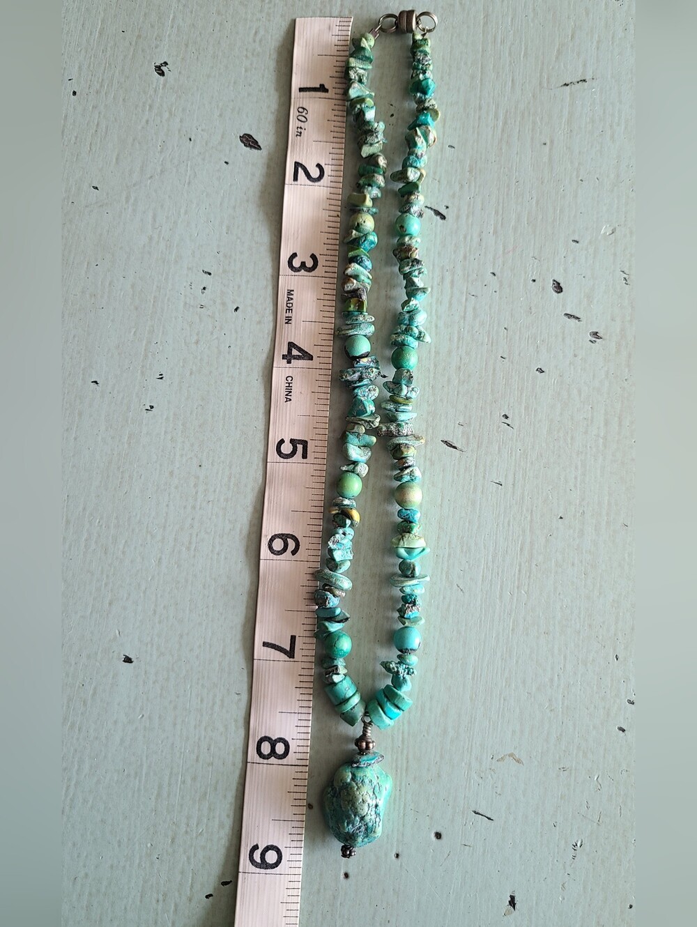 Turquoise Beaded Statement Necklace - Women Jewelry - Picture 5 of 6